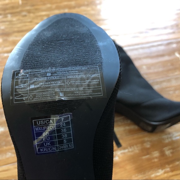Forever 21 Slip On Black Stiletto Booties size 7 - Picture 5 of 8